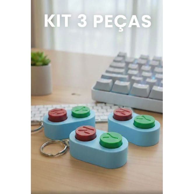 Kit 3 Unidades - Chaveiro Comunicador Sim/Não