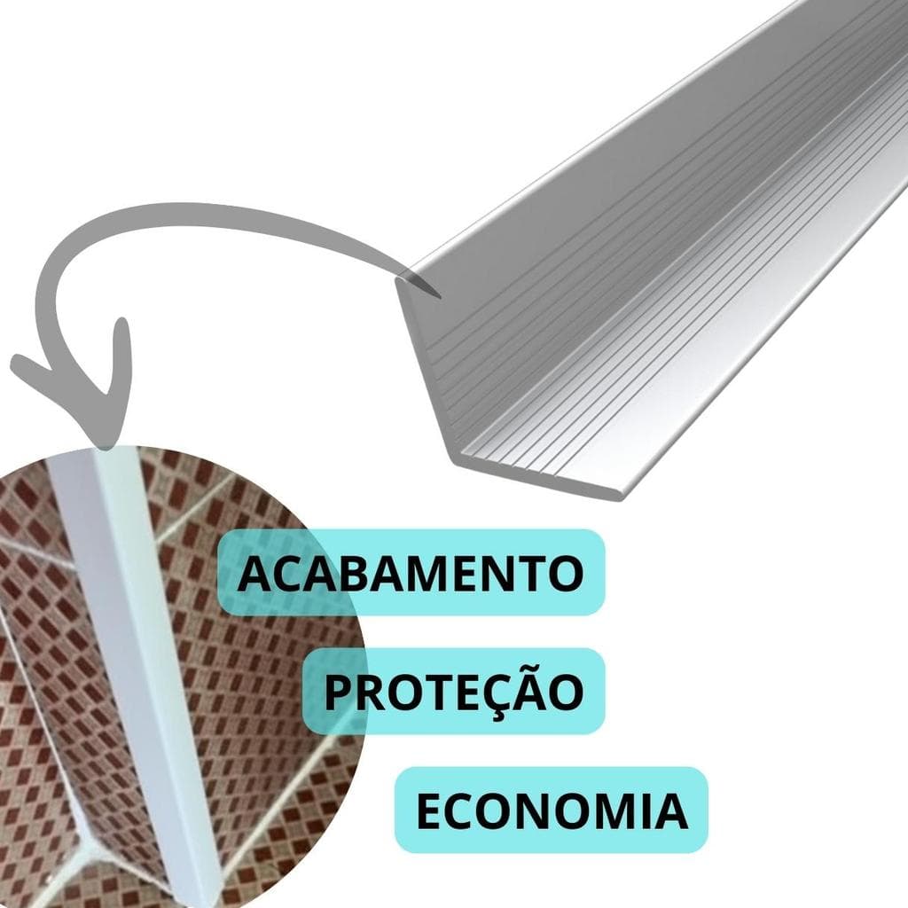 Cantoneira PVC Branca 1,2m - Protetor de Quina e Acabamento Parede