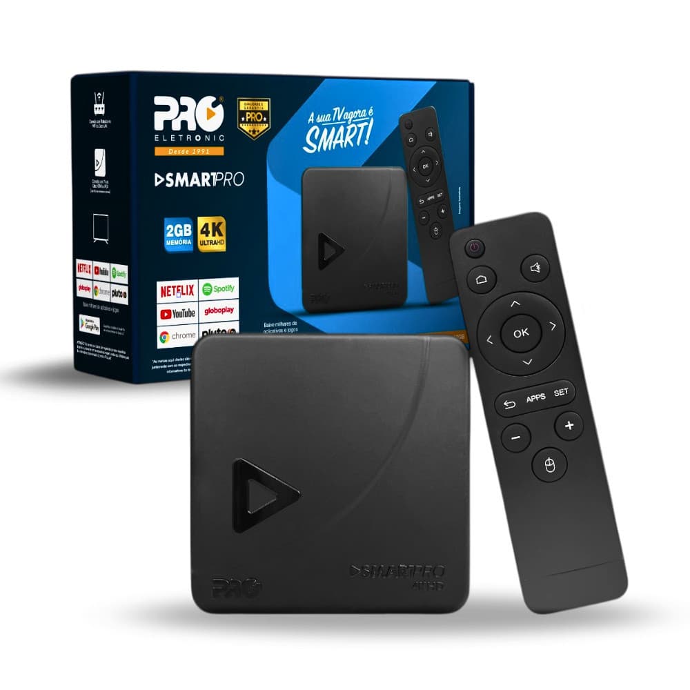 Smart PRO 4K HD Proeletronic - Transforme sua TV em uma Smart TV 4K com o SmartPRO PROSB-3000/16GB