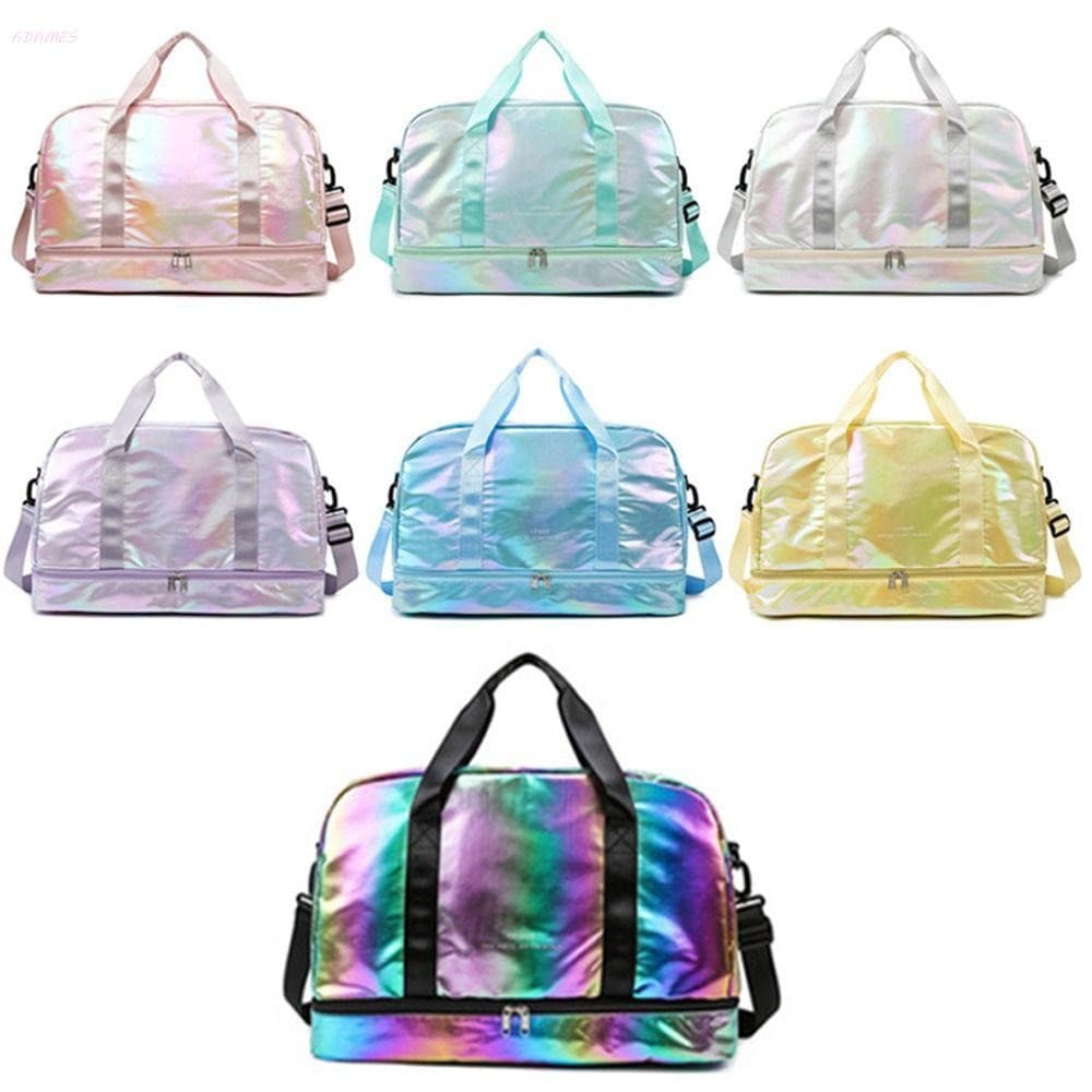 Bolsa De Ginástica ADAMES , Viagem Feminina Multicolorida De Tecido Perolado Fitness Portátil Moderna