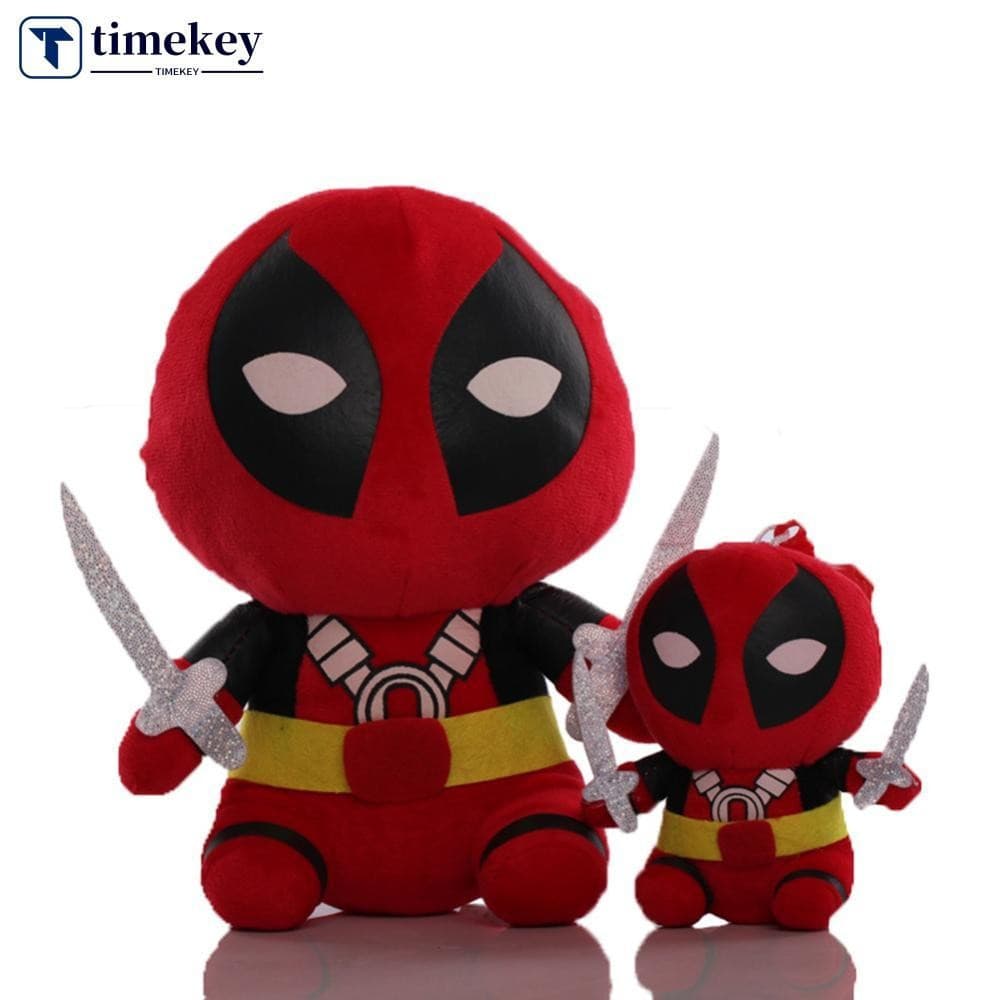 TIMEKEY 11/22cm Super-Herói Deadpool Brinquedos De Pelúcia Chaveiro Boneca Brinquedo Anime Bonito Dos Desenhos Animados
