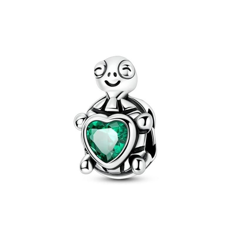 Venda Quente Encantos Charme 925 Prata Tartarugas Verdes Contas Jóias Configuração Original 925 Pulseira Colar Para Pres