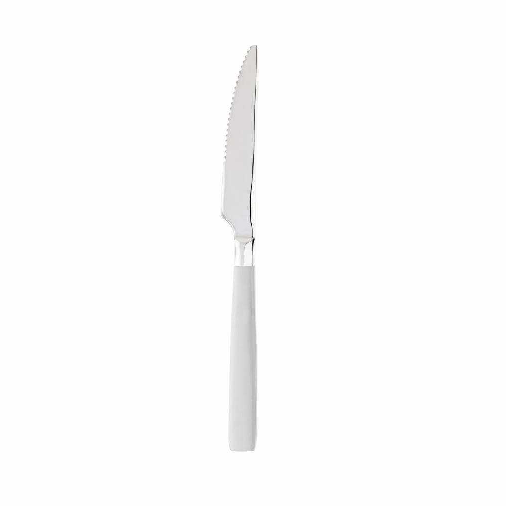 Faqueiro 16 Peças com Cabo Pintado Istambul Branco Aço Inox