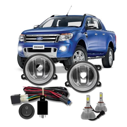 Kit Farol Milha Ranger 2012 2013 2014 2015 +led Super Branca
