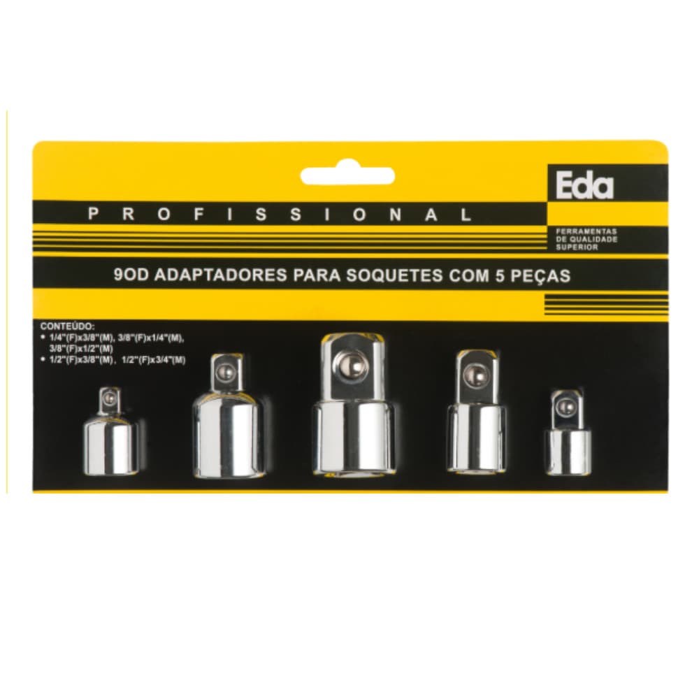 Kit Jogo De Adaptadores Para Soquetes Com 5 Peças 9od Eda