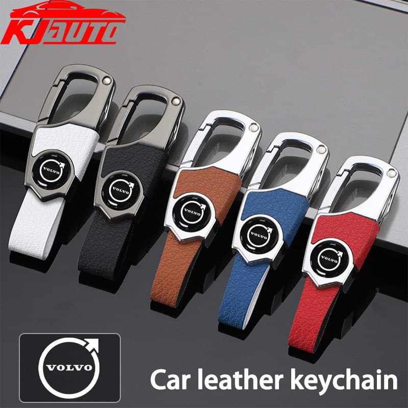 Porta-Chaves De Couro Para Carro Volvo Com Mini Faca Oculta Gancho De Chaveiro De Metal 240 XC40 XC60 XC90 S40 S60 S80 S