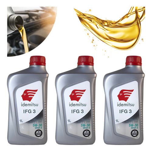 Kit 3l Óleo Lubrificante Idemitsu 5w30 Api Sp Gf-6 Sintético