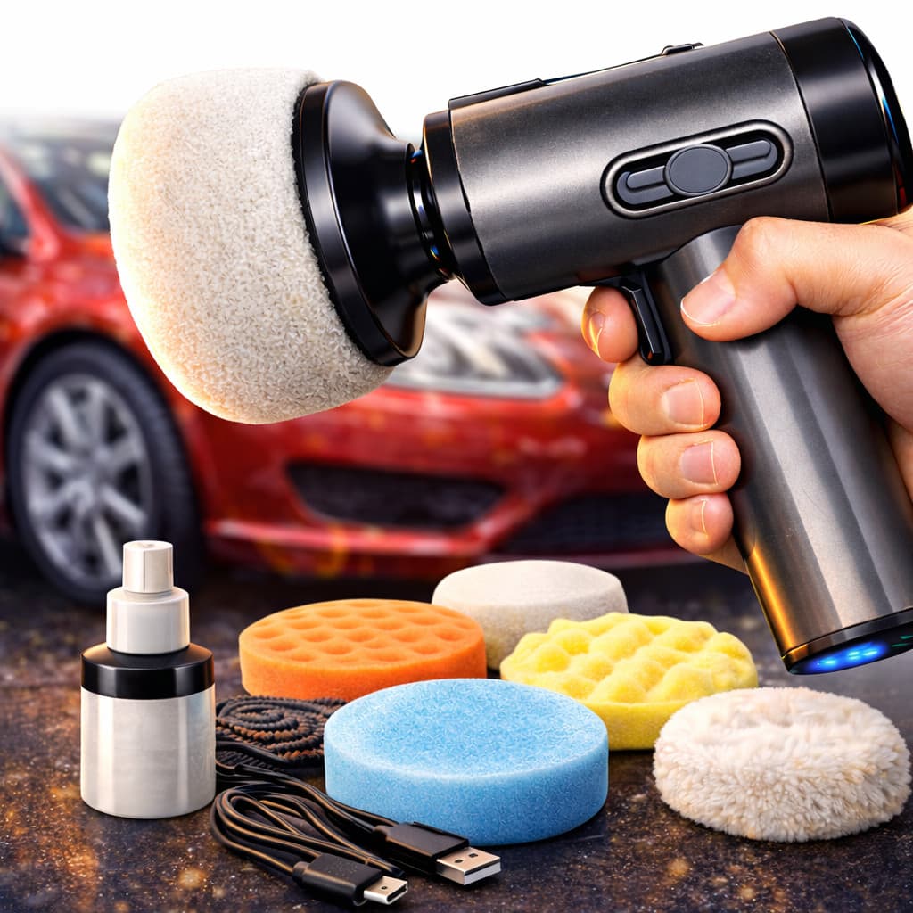 Polidor Multifuncional Para Carros E Pisos Com Motor Potente E Design Portátil Máquina De Polir Lixar Encerar Bivolt Top