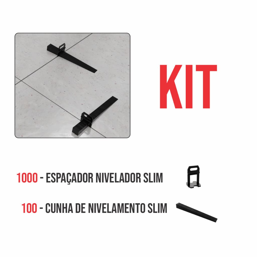 Para piso Porcelanato e Ceramica Espaçador nivelador cunha