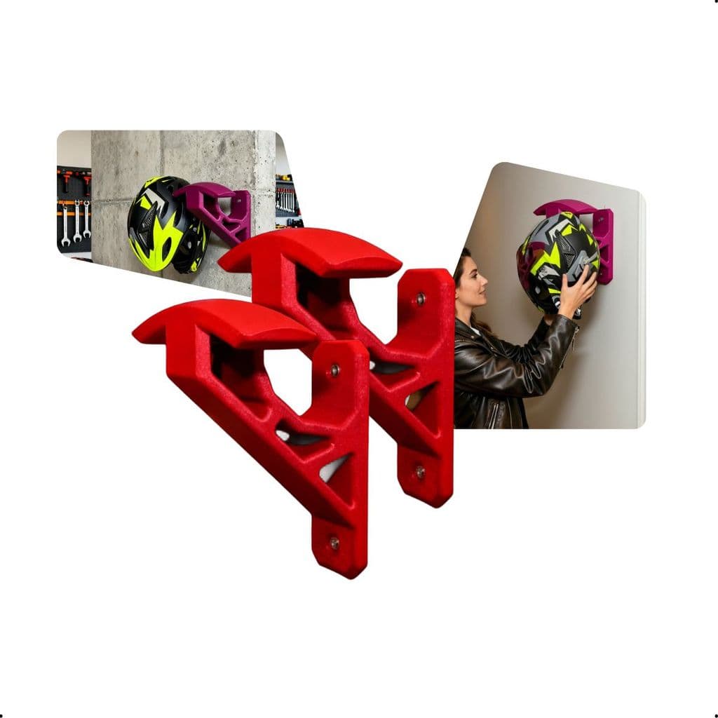 Kit 2 Suporte De Capacete Parede Universal Porta Capacete Para Moto Bicicleta Enfeite Decorativo e Funcional