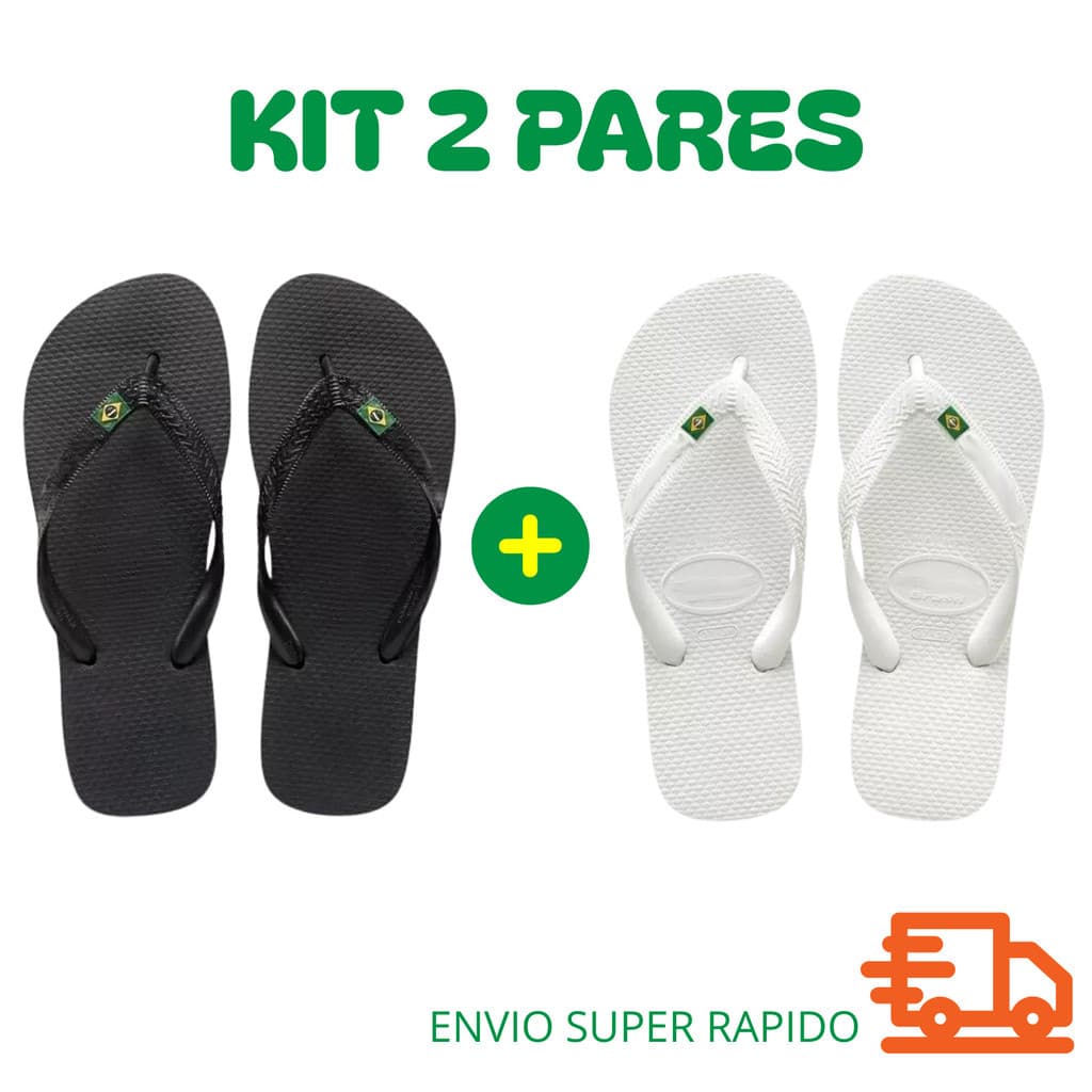 2 Pares Chinelo Da Bandeirinha Original Sandalia De Dedo Masculina Feminina