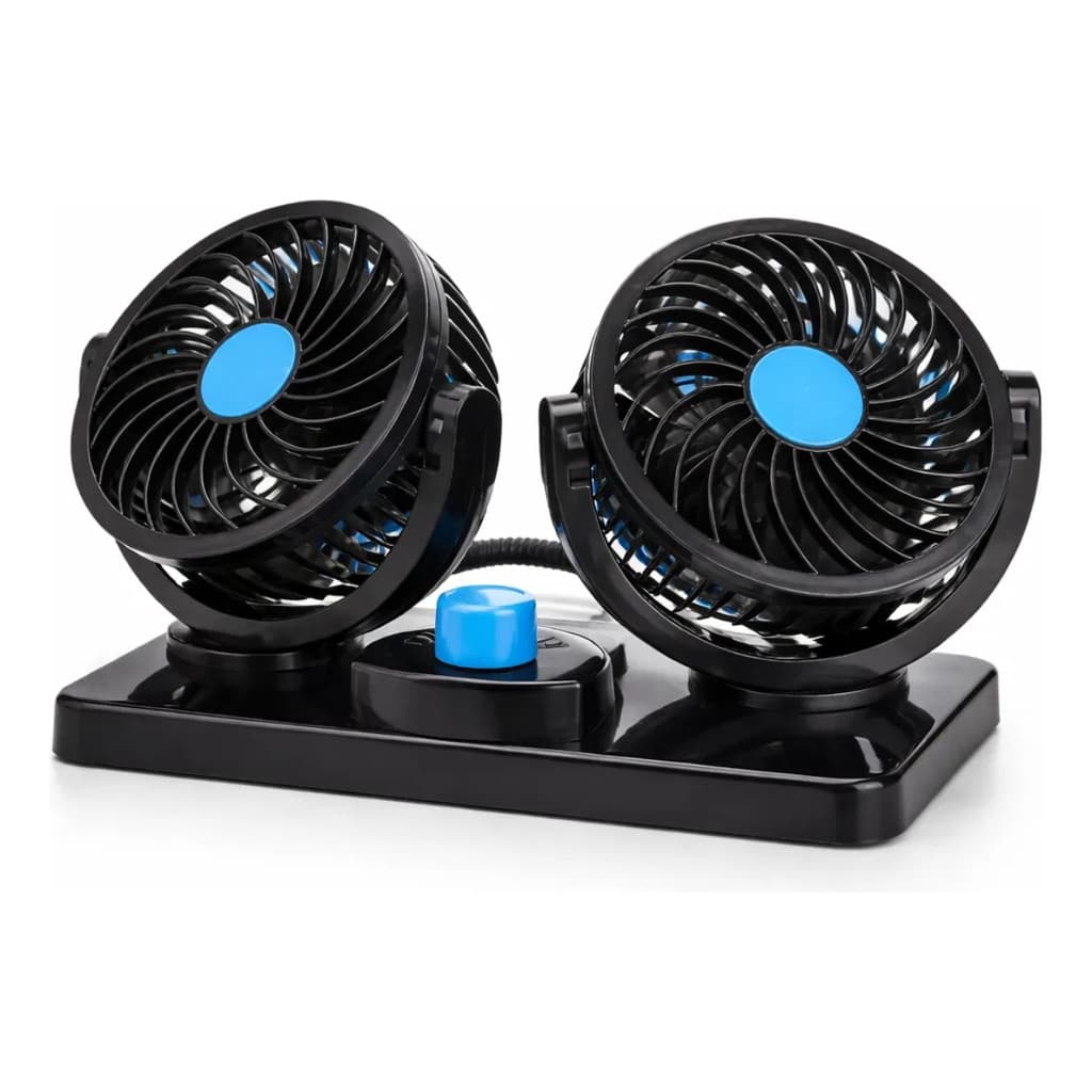 Ventilador Automotivo Duplo Ajuste 360 Carro Caminhão Van Furgão 12v F-1744 B-Max