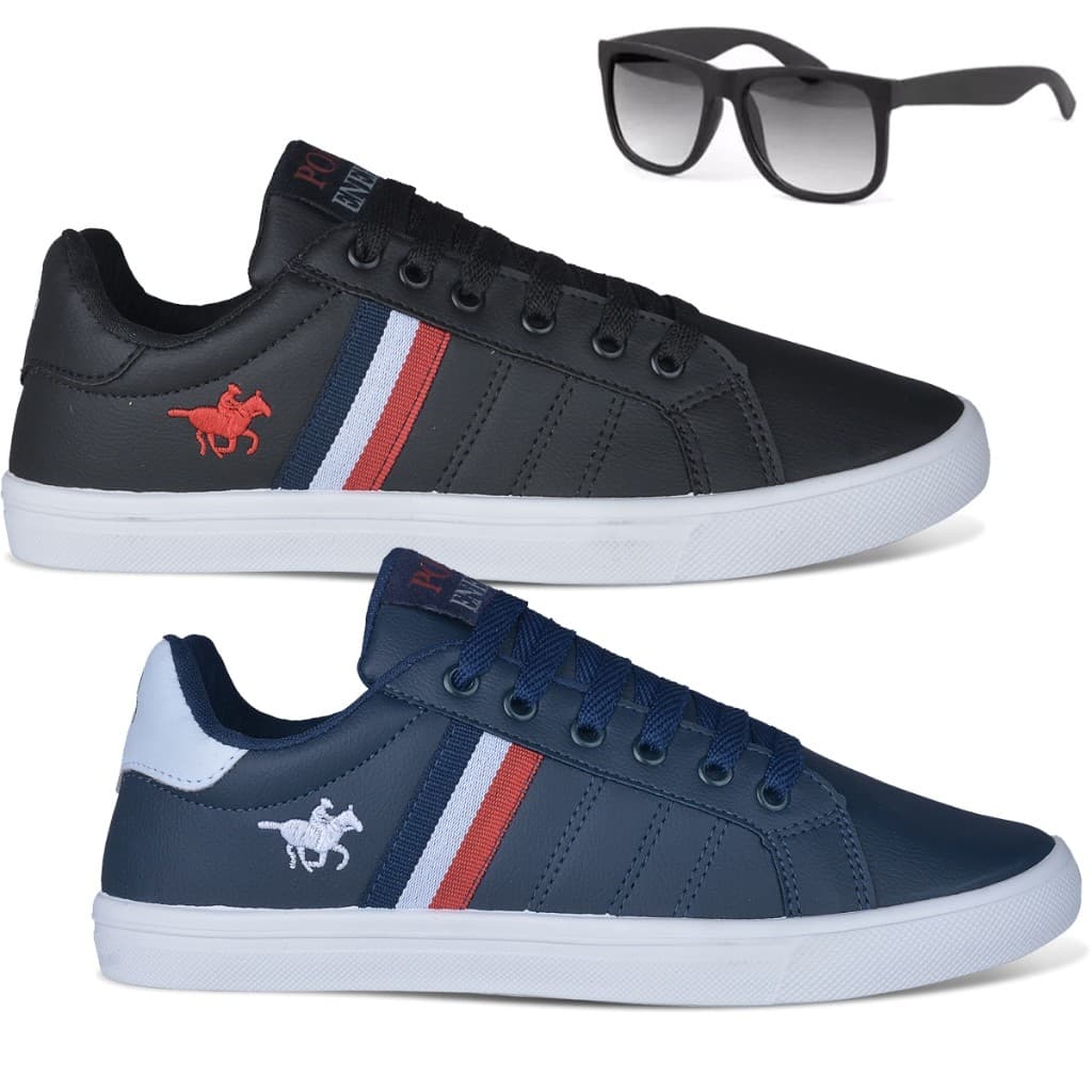 Kit 2 Sapatênis Masculino Polo Energy 3279 Original Mais Vendido Oferta + Óculos