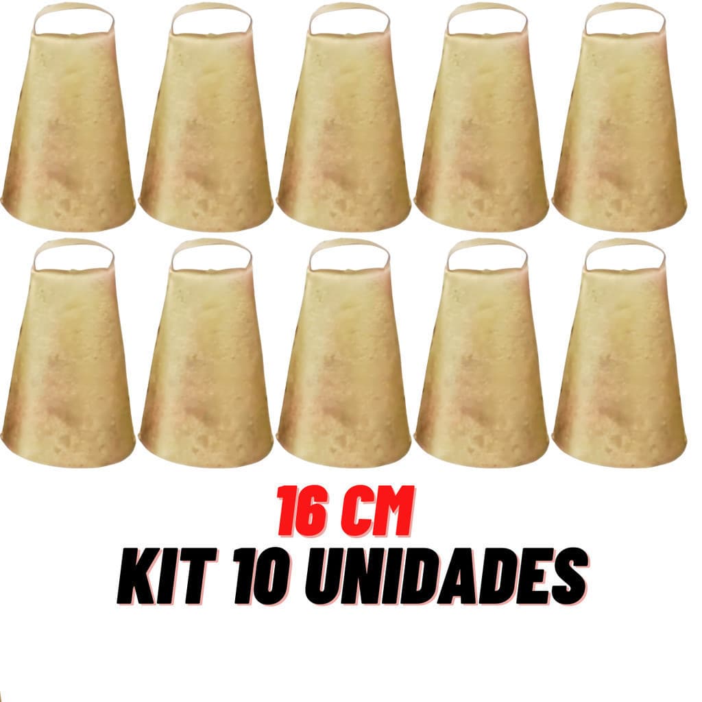 kit 10 Sino Cincerro sineta Boi Vaca carneiro bode Chocalho grande de 16cm
