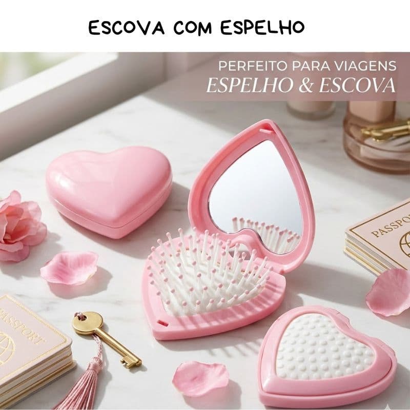 Escova com Espelho Praticidade no dia a dia