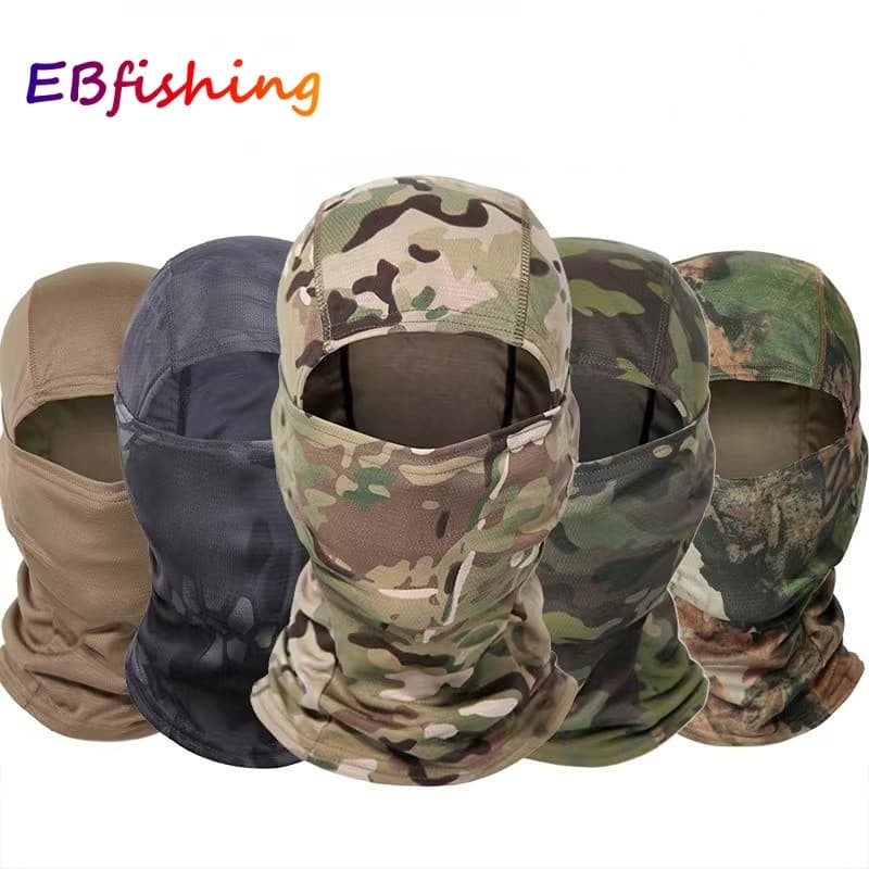 Máscara Facial Balaclava Proteção Chapelaria Esportes Ao Ar Livre Protetor Solar Camuflagem Mascarado Para Pesca Ciclism
