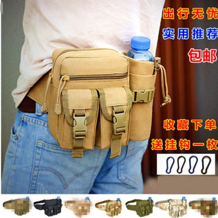 Isca cintura saco masculino multifuncional esportes à prova dwaterproof água pequena cintura saco garrafa de água bolsa
