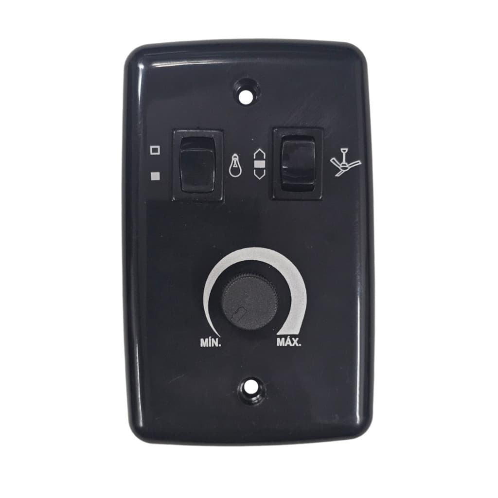 Controle de Velocidade Rotativo para Ventilador de Teto 4x2 Bivolt 110V 220V PRETO