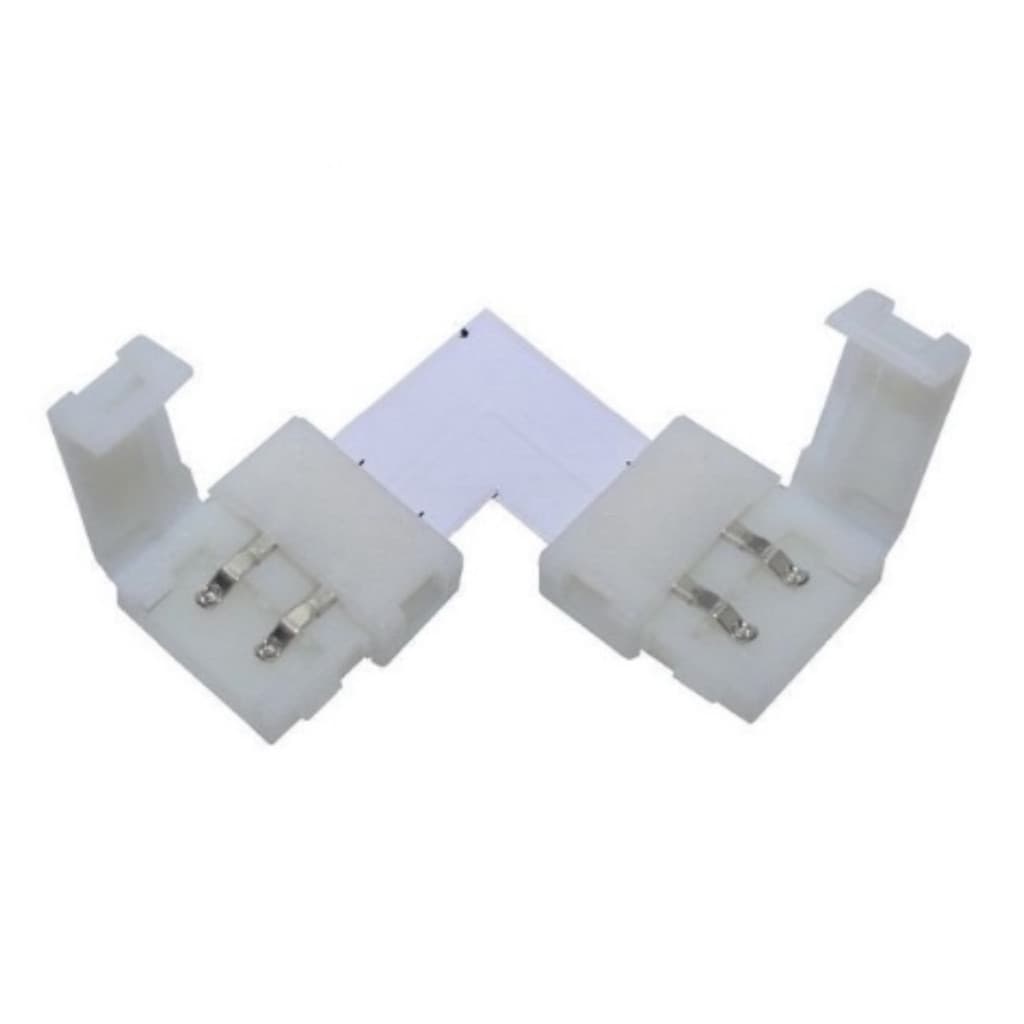 Emenda L Conector 90 Graus Fita LED 5050 Cor Única 2 Vias