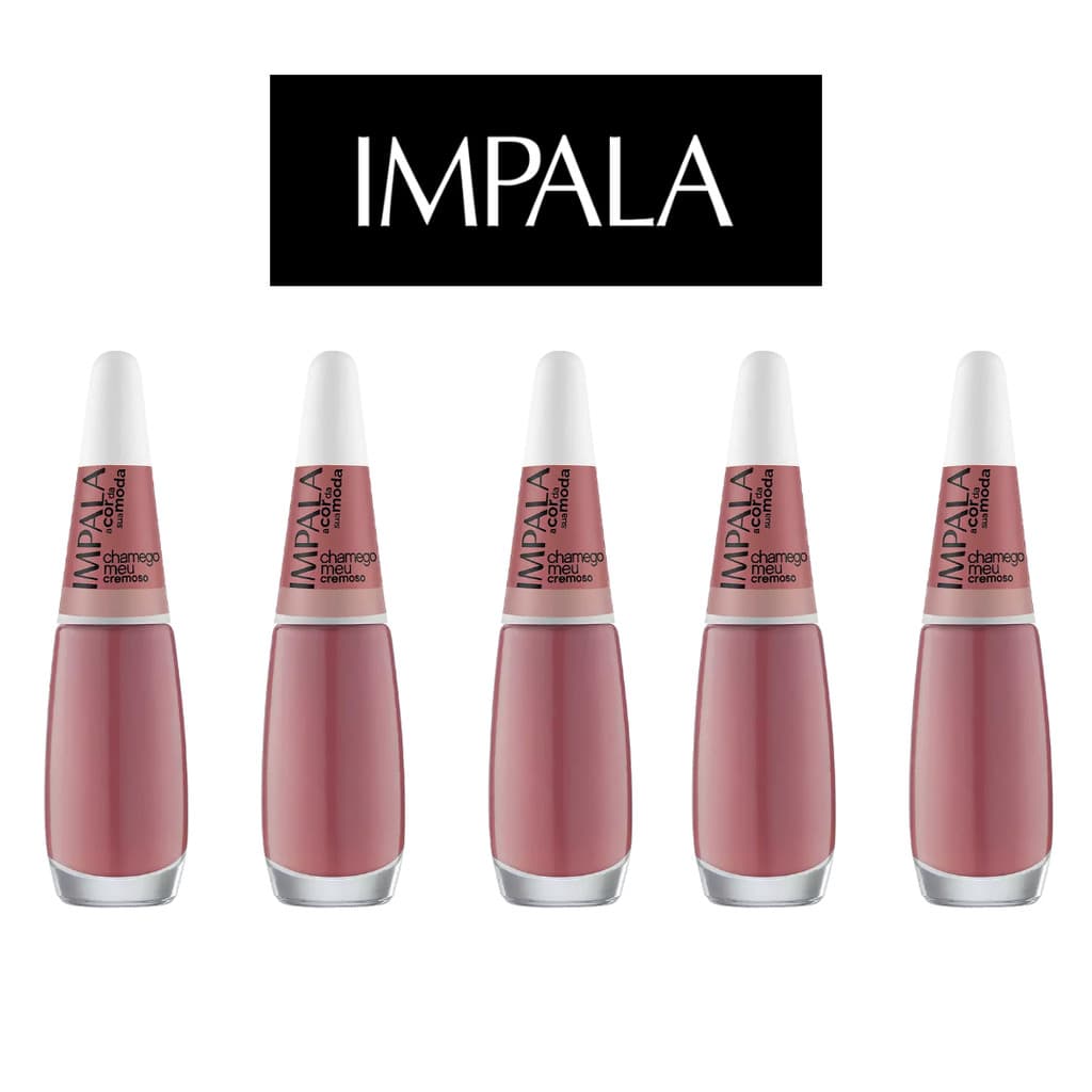 KIT 6 ESMALTES IMPALA A COR DA MODA CREMOSO CHAMEGO MEU