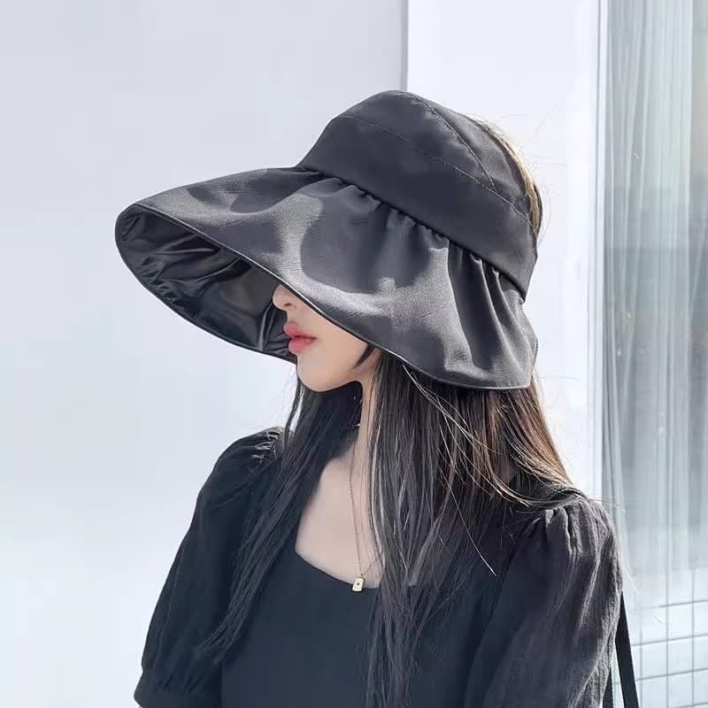 Novo estilo chapéu de sol feminino versão coreana grande aba balde chapéu Anti-ultravioleta chapéu de sol primavera verã