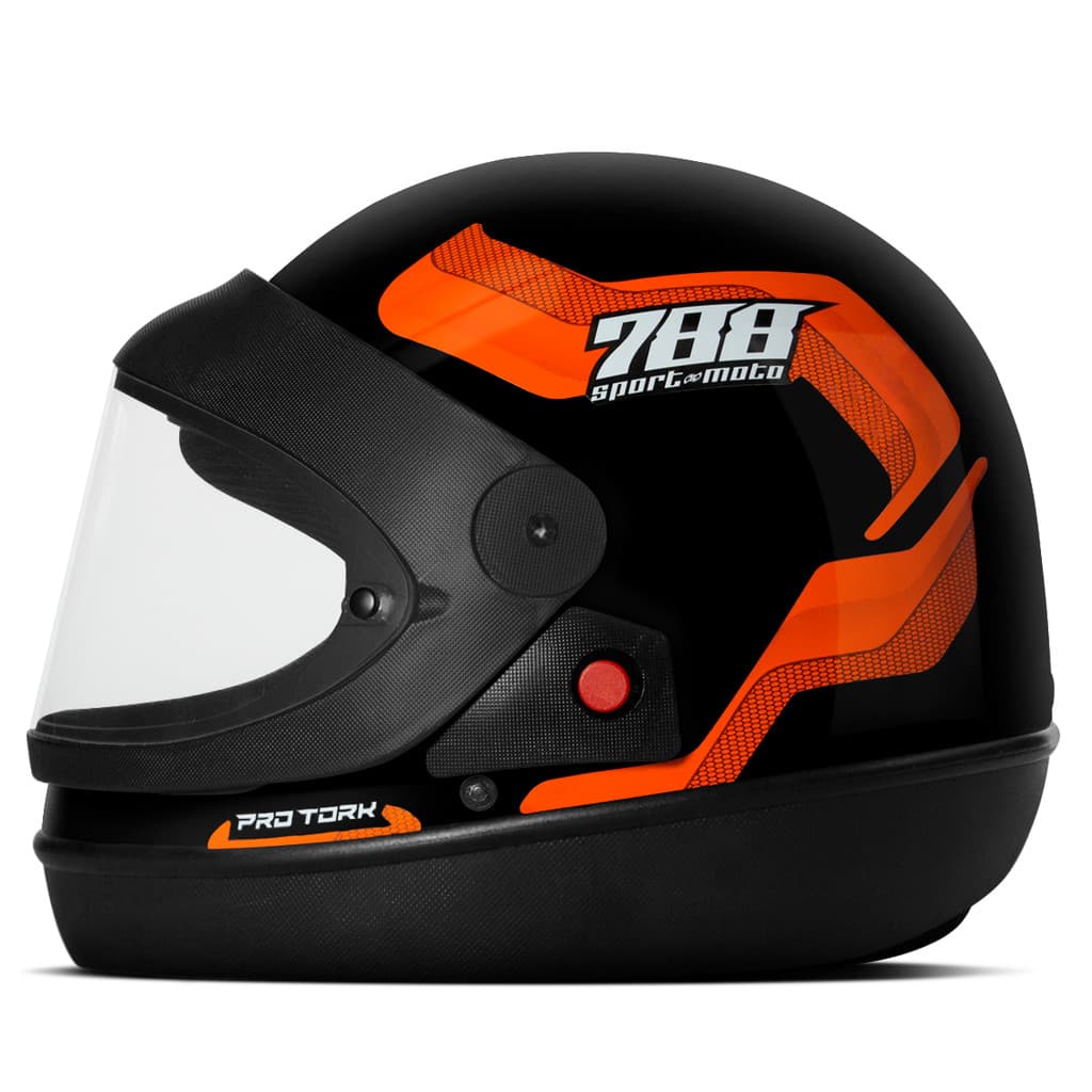 Capacete Moto Fechado Feminino Masculino New Sport Moto 788 SM Barato Envio Rápido Pro Tork