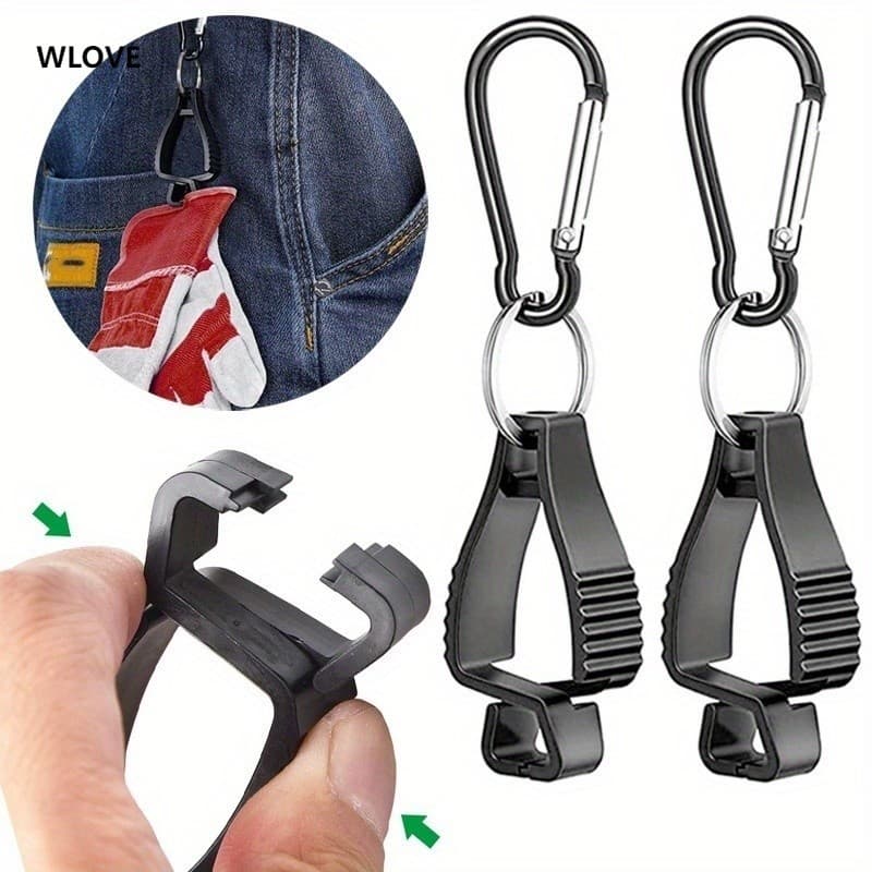 Clipe De Luva Multifuncional Anti-Perda , 2 Peças , Acessórios Para Mochila Ao Ar Livre , Portátil De Proteção Do Trabal