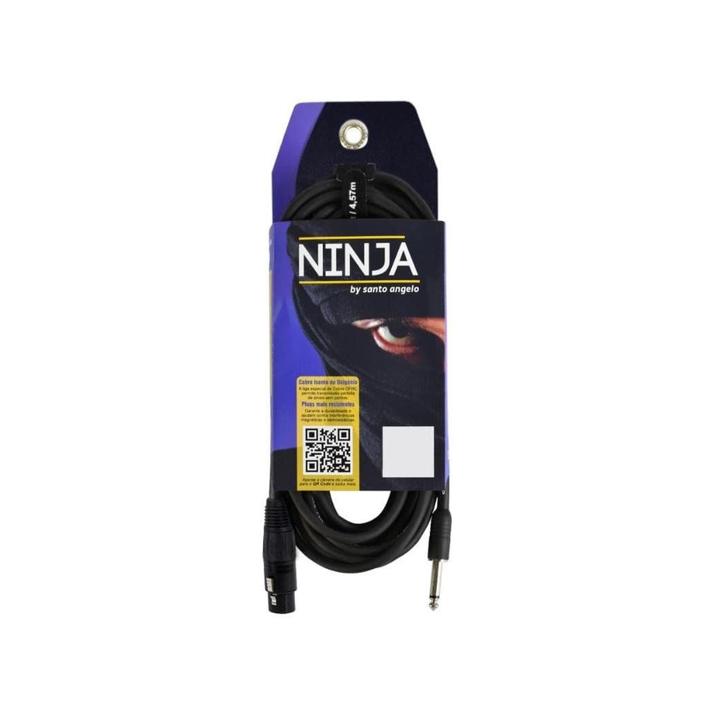 Cabo p/ microfone P10 Xlr Santo Angelo Ninja Hg Series 7.62m