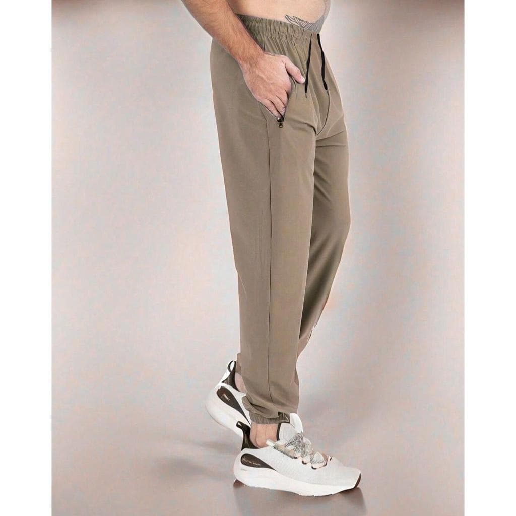 MT-165 Calça Jogger Masc Esportiva Seda Gelada com Bolsos de Ziper