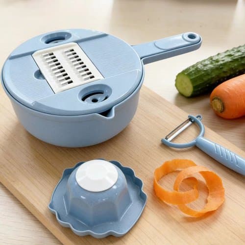 Kit Fatiador Ralador Vegetais Multifuncional 12 Pecas Cortador Legumes Cozinha