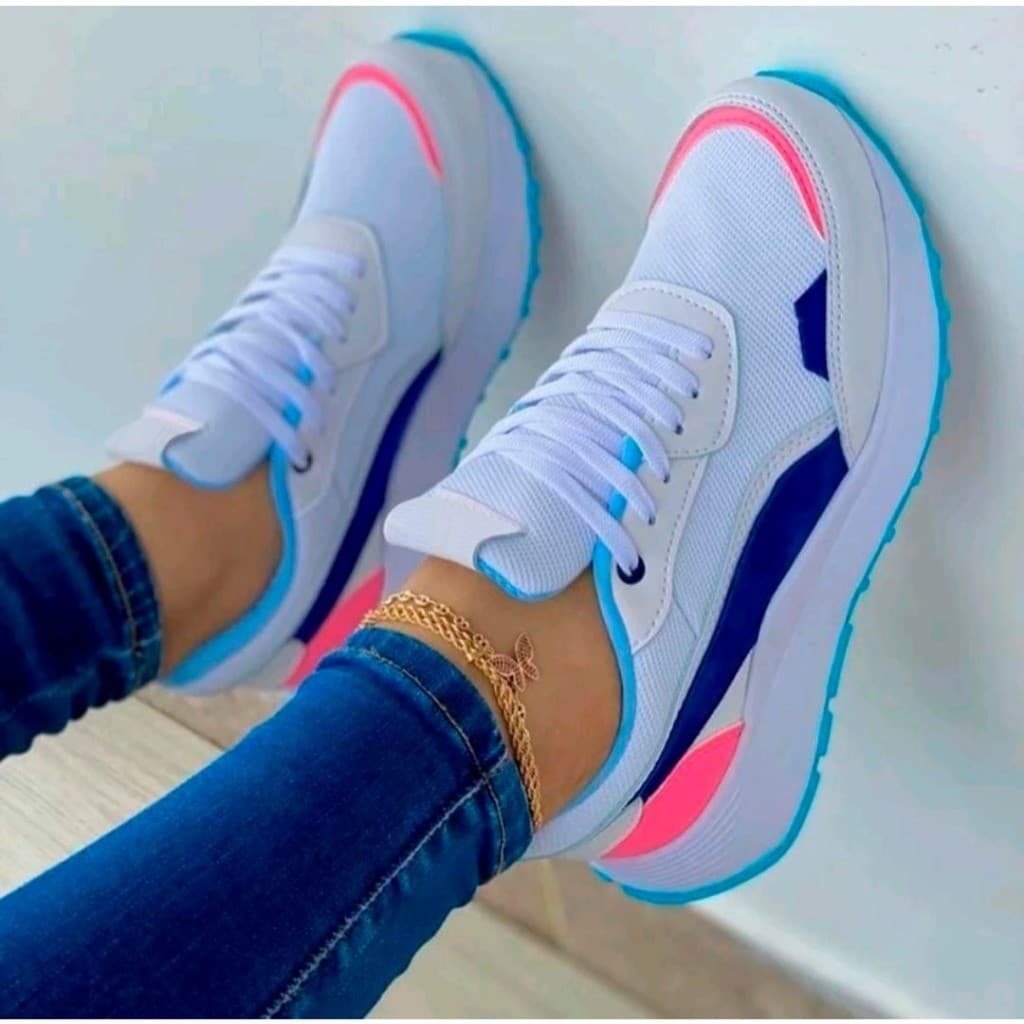 Tenis feminino lançamento caminhada esporte lazer academia dia a dia leve super confortavel