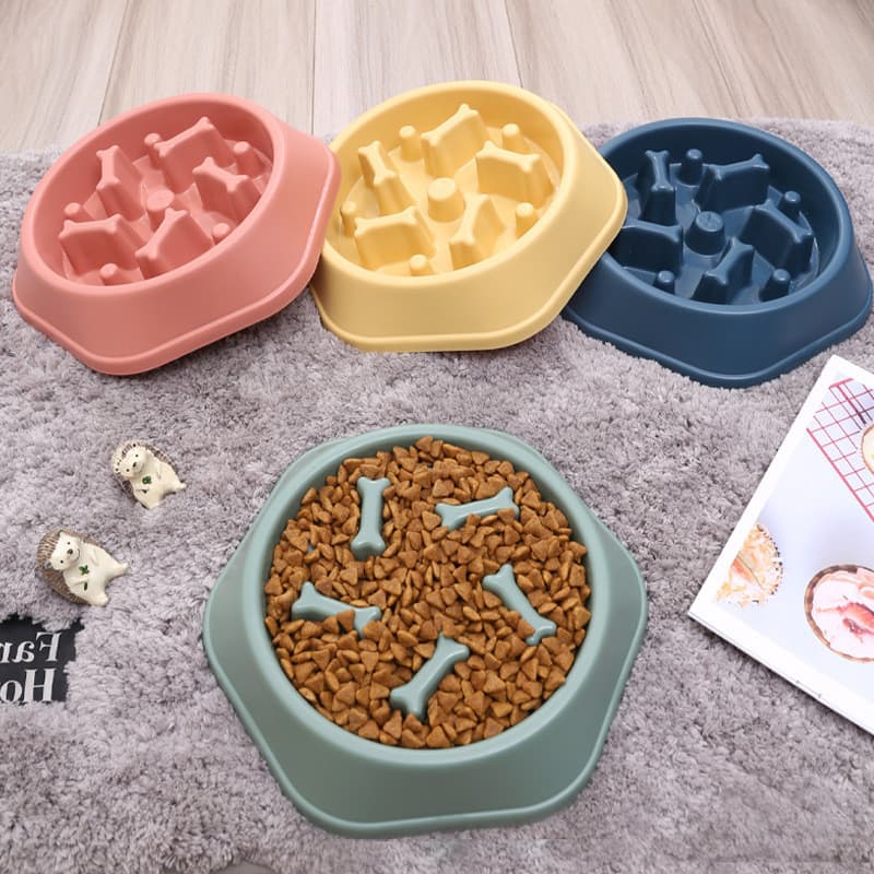 Tigela para cães Tigela de comida lenta para animais de estimação Anti-derrubamento Médio Grande Cão Teddy Golden Retrie