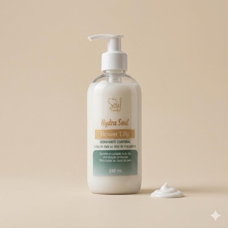 Hydra Soul Flower Lilly Hidratante Corporal 240ml com Cheirinho de Chiclete Tutti-Frutti Hidratação Profunda