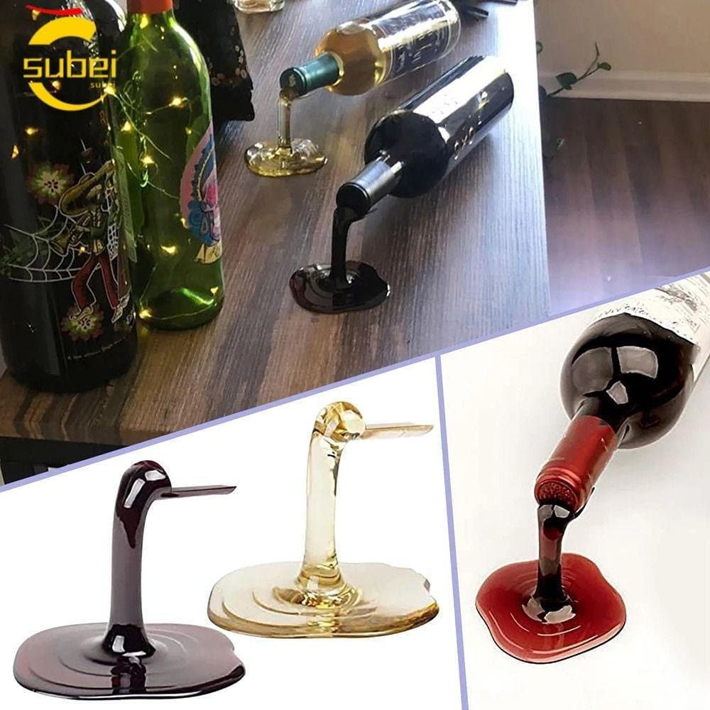 Suporte Para Garrafa De Vinho SUBEI , Exibir Seu Favorito , Derramada ABS Divertido