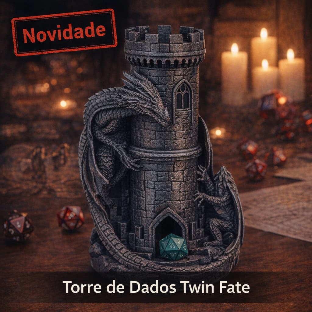 Torre de Dados Twin Fate – Mesa de RPG Profissional | Impressa em 3D  #TorreDeDados #DiceTower #RPG #RPGDeMesa #Dungeons