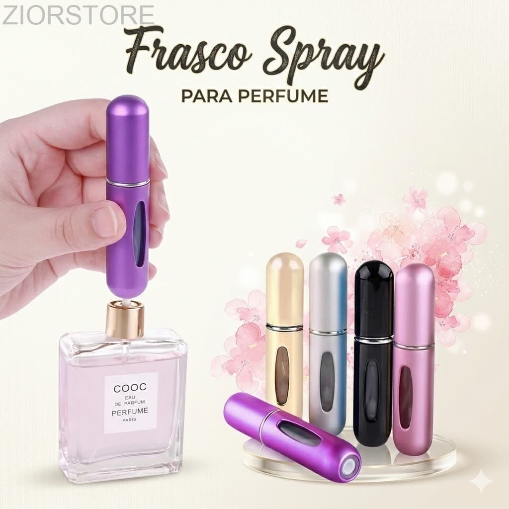 Frasco Spray para Perfume de Bolso Recarregável 5ml