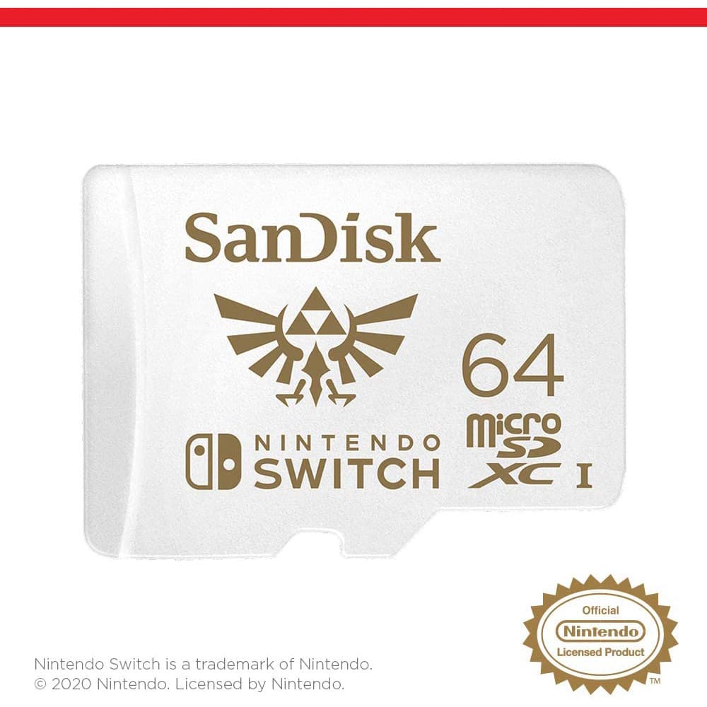 Cartão de Memoria SanDisk Zelda MicroSDXC 64GB SDSQXAT-064G-GNCZN - Nintendo Switch