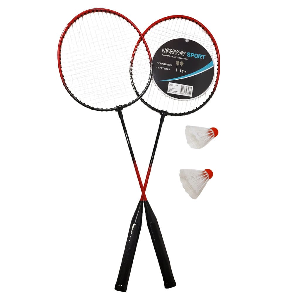 Jogo Badminton Completo Com 2 Raquetes 2 Petecas E Bolsa De Transporte