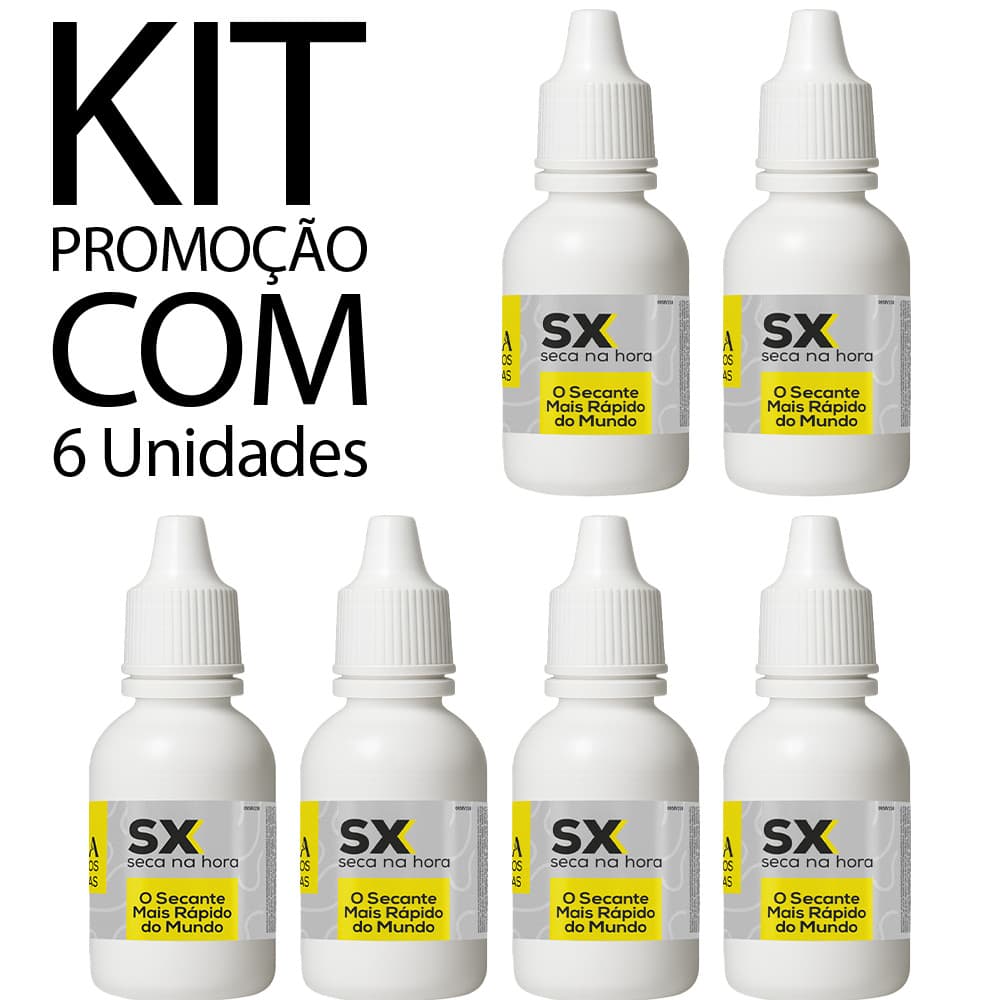 Kit Cora SX Secante de Unhas Mais Rápido do Mundo X 6 Unidades