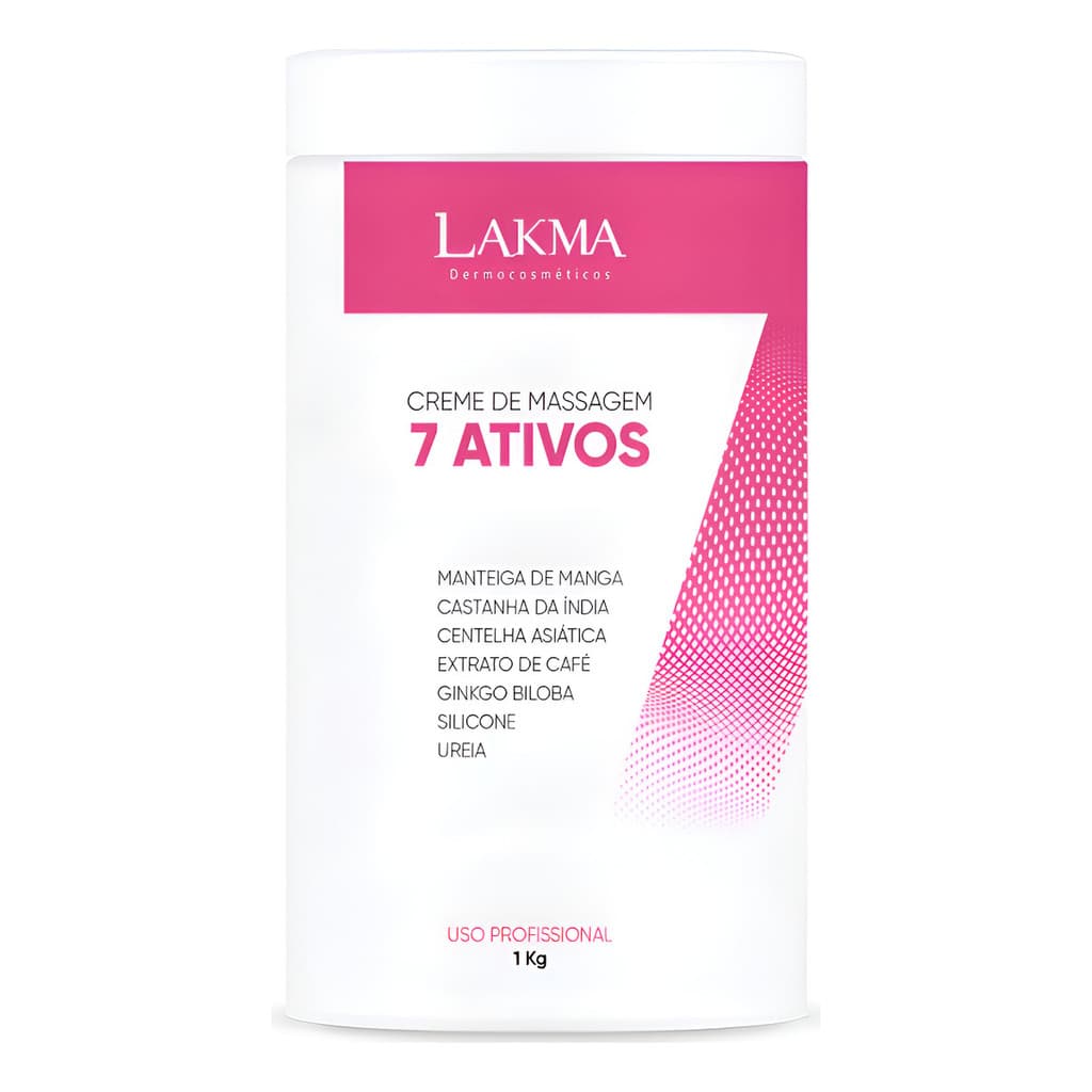 CREME DE MASSAGEM 7 ATIVOS LAKMA 1 KG