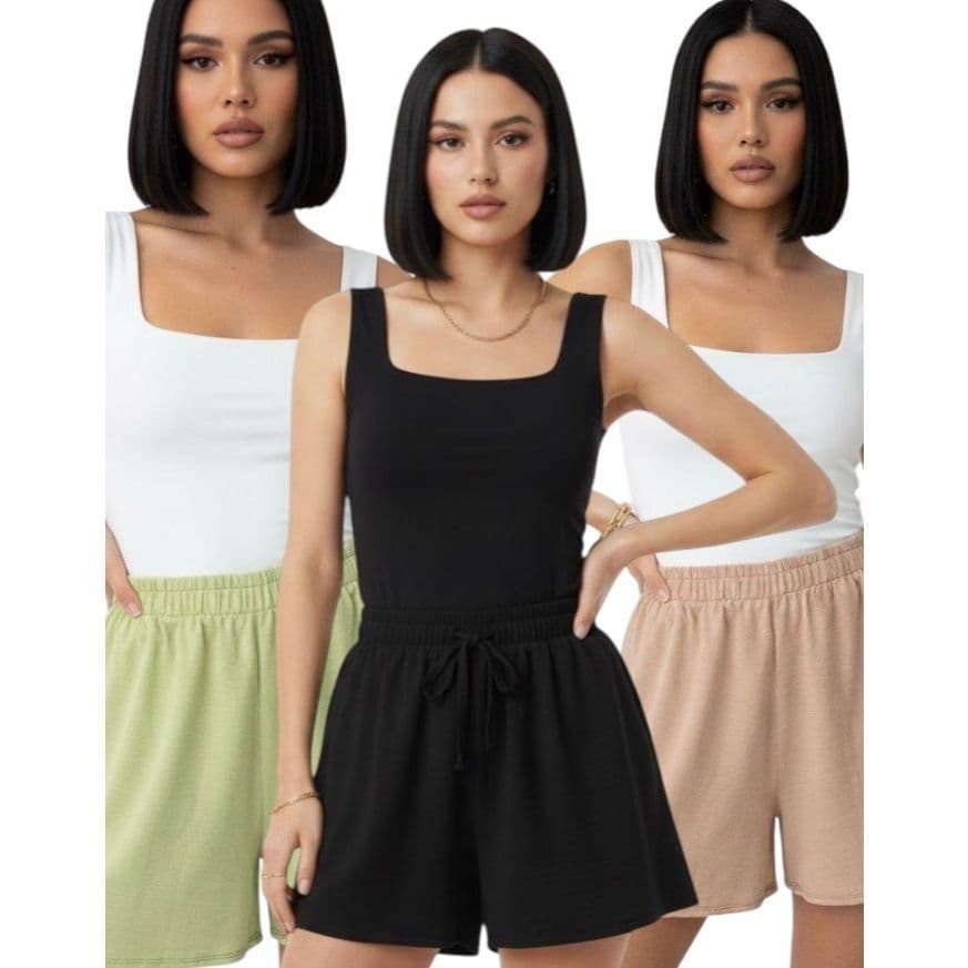 Kit 3 Shorts Femininos Duna Confortável Tecido Premium Leve Para o Verão Moda 2026