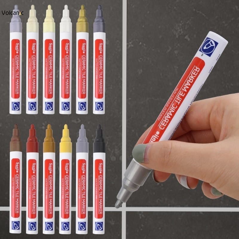 Prova de água Azulejo Branco Marcador Caneta Parede Costura 12 Cores Opcional Marcação Plástico Banheiro Ladrilhos Desco