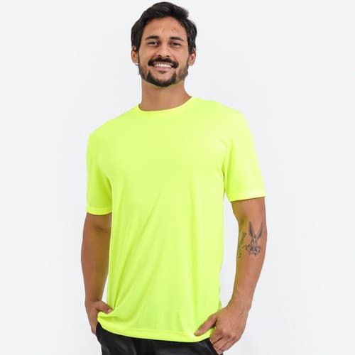 Camiseta Masculina Dry Fit Slim Fit Manga Curta Proteção UV Solar Anti Suor Anti Odor Camiseta Esportiva