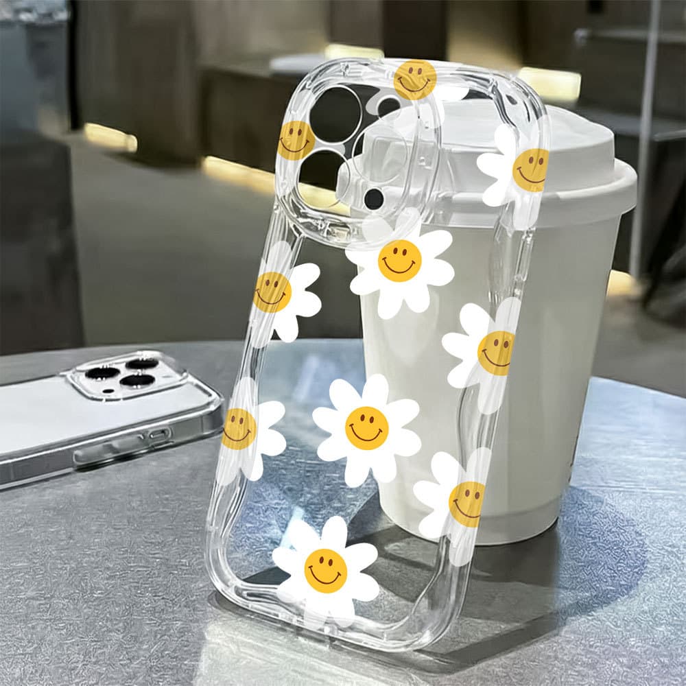 NUNCA Fica Amarela Capa Capinha Para iPhone 17 Air 16 15 14 Plus 13 12 11 Pro Max XR Silicon Daisy