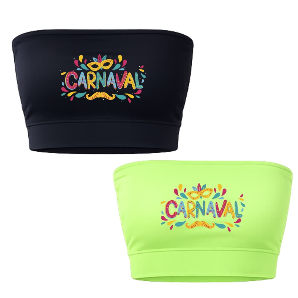 Kit 2 Top Faixa Sem Bojo Carnaval Festa R Distribuidora