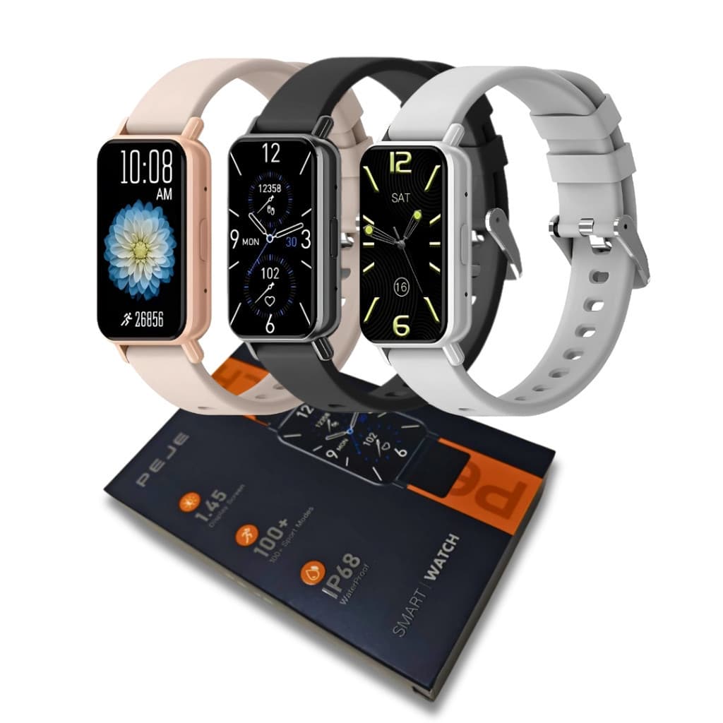 OFERTA New Smartwatch Peje Band 1: Faça Chamadas, Tela 1,45" HD, Saúde e Esportes, à Prova D'água