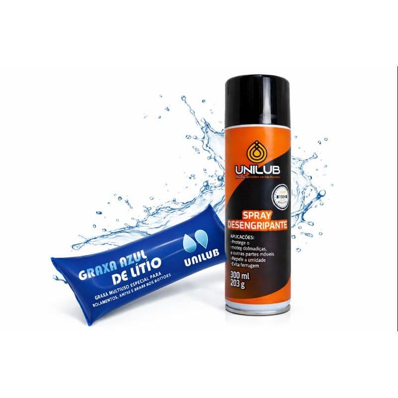 KIT Graxa de lítio + desengripante WD em Spray