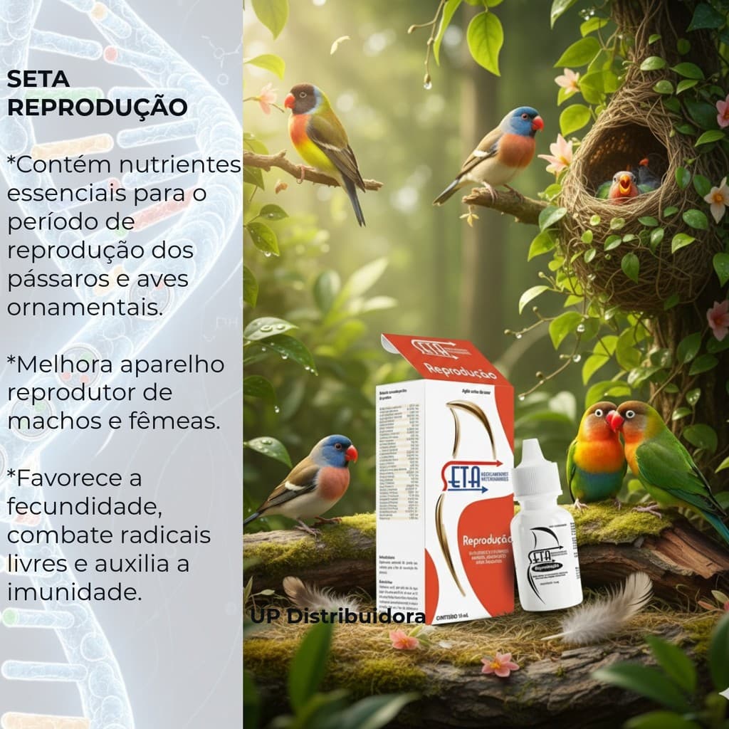 Seta Reprodução Suplemento Vitaminico Mineral Aminoacido p/ Passaros