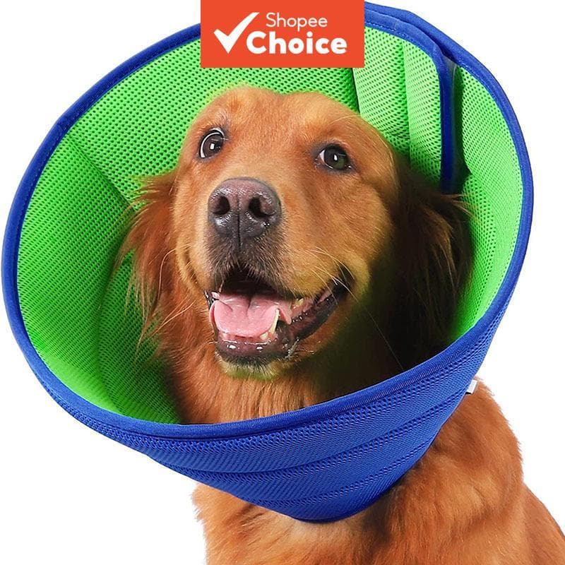 Coleira De Recuperação De Cone Macio Ajustável Respirável – Cachorro , Gato E Cães Para Animais De Estimação Após Cirurg