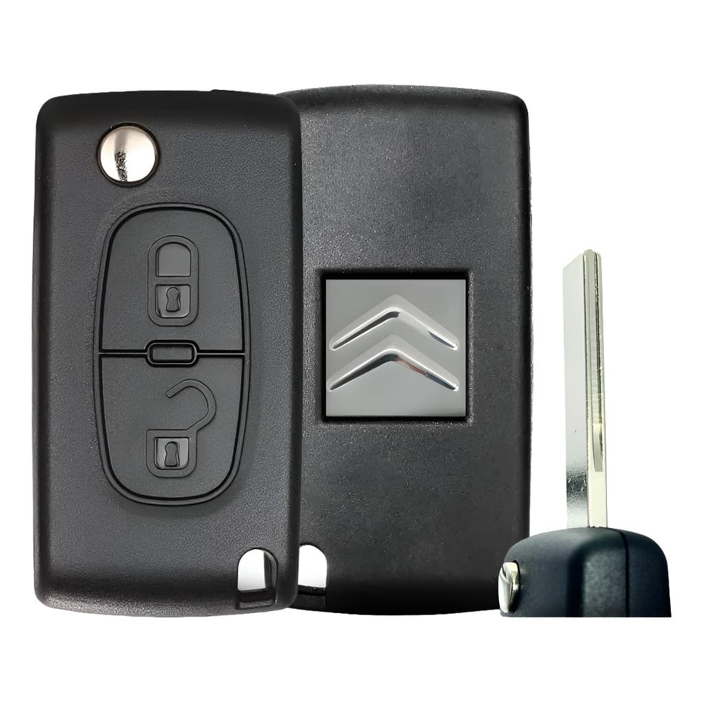 Carcaça Chave Canivete Citroen C3 2013-2017 2 Botões